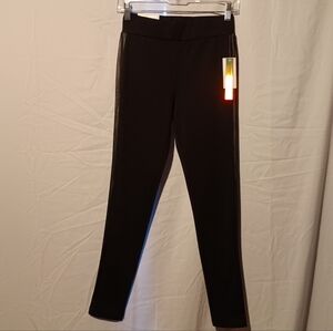 🍋Tinseltown xs Pointe Table Black with faux leather sides skinny leg pants